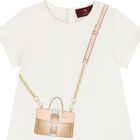 Younger Girls Ivory Crossbody Bag Dress, 1, hi-res