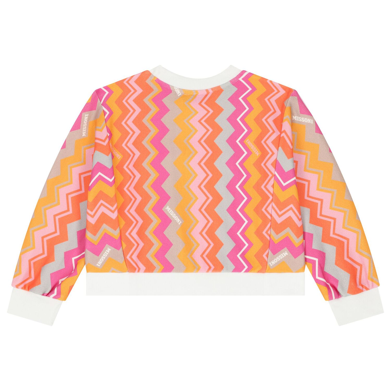 Girls White Logo Sweatshirt, 1, hi-res