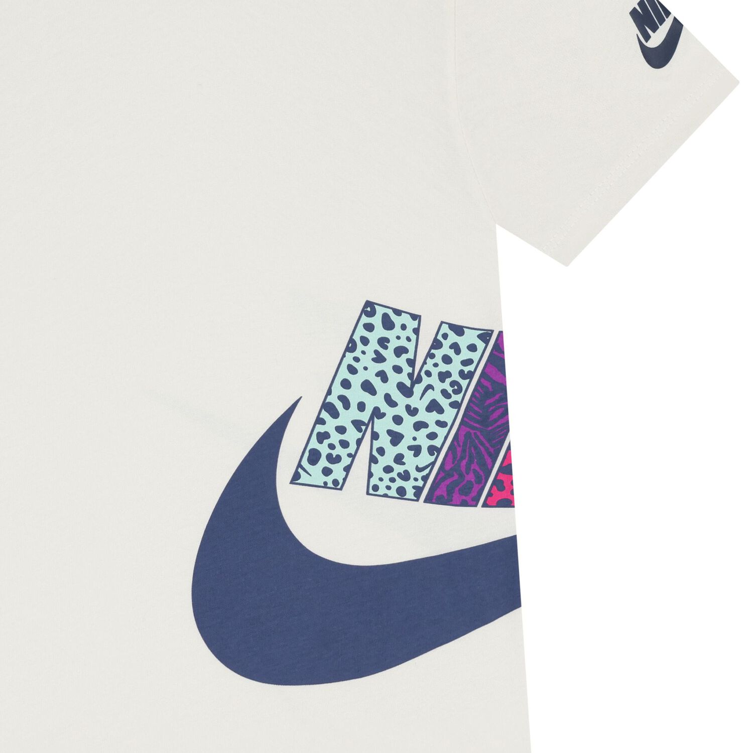 Girls White Logo T-Shirt, 3, hi-res