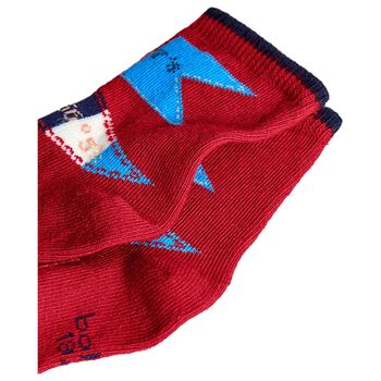 Boys Navy Blue & Red Socks ( 3-Pack )