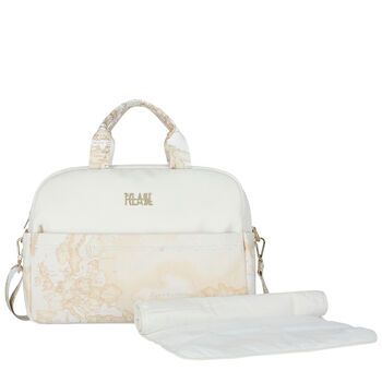 Ivory & Beige Geo Map Baby Changing Bag