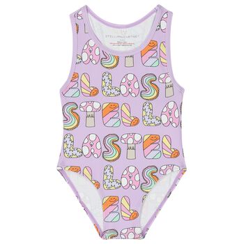 Younger Girls Purple Swimsuit
