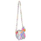 Girls Silver Iridescent Unicorn Handbag, 1, hi-res