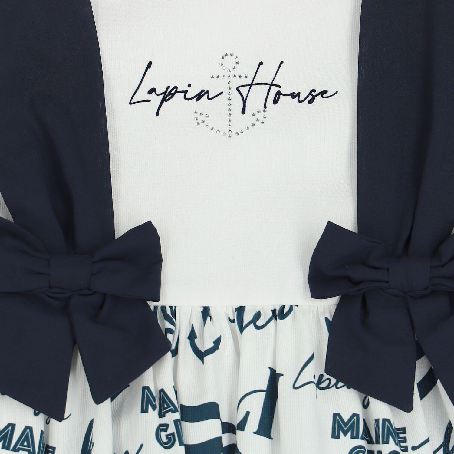 فستان بنات باللون الأبيض والكحلي, 1, hi-res