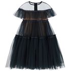 Girls Navy Blue Tulle Dress, 1, hi-res