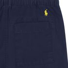 Boys Navy Blue Logo Trousers, 1, hi-res