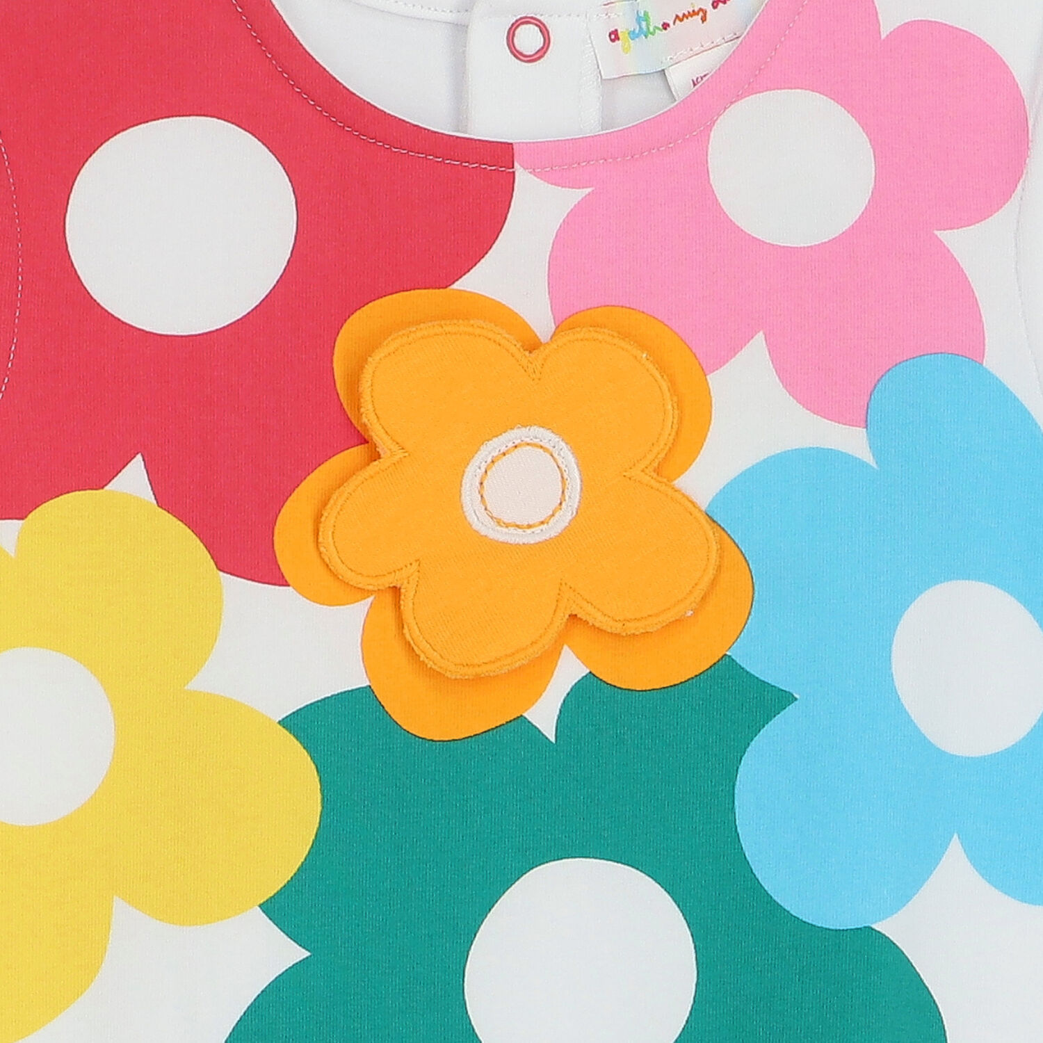 فستان بنات بالزهور باللون الابيض, 1, hi-res