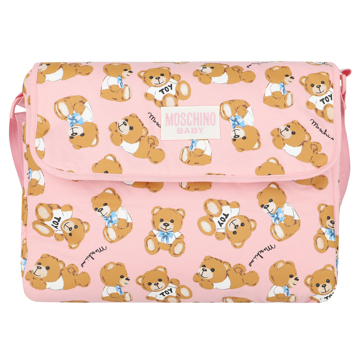 Pink Teddy Logo Baby Changing Bag, 4, hi-res