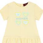 Younger Girls Yellow Logo Dress, 2, hi-res