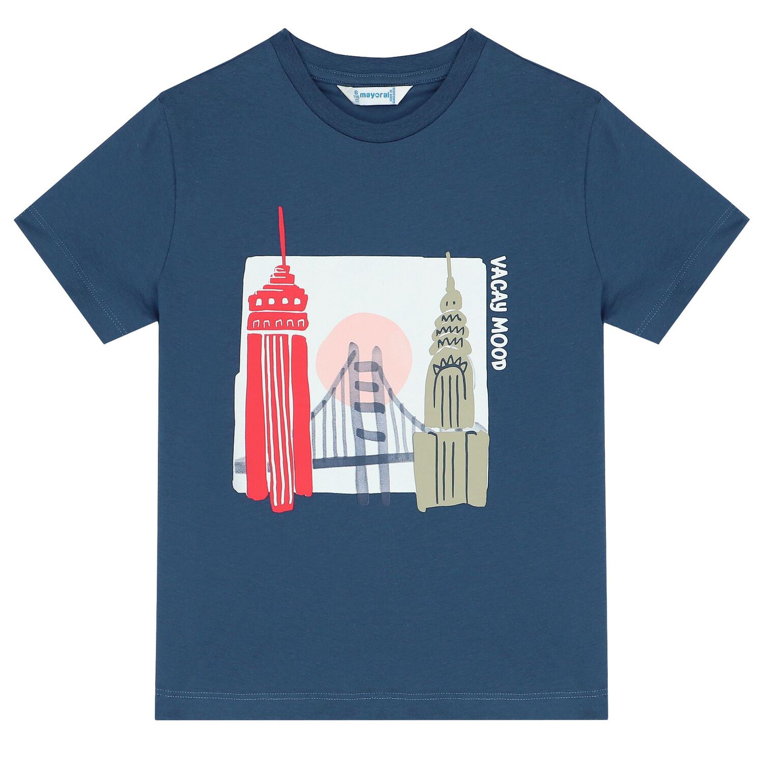 تيشيرت أولاد باللون الأبيض والأزرق ( قطعتين), 1, hi-res image number null