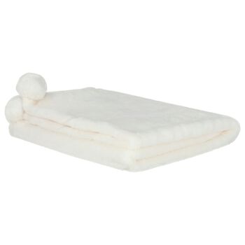 Ivory Faux Fur Baby Blanket