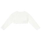 Younger Girls Ivory Knitted Cardigan, 2, hi-res
