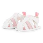Baby Girls White Logo Sandals, 1, hi-res