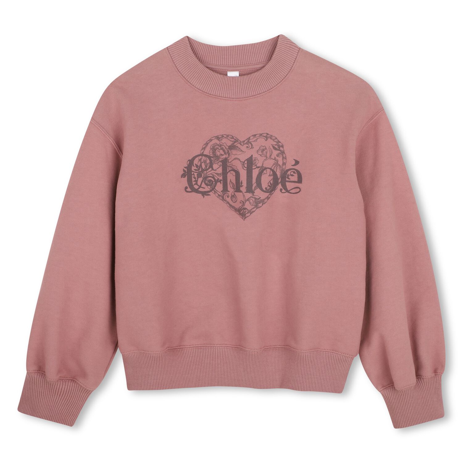 Girls Mini Me Pink Heart Logo Sweatshirt, 2, hi-res