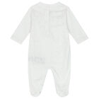 White & Gold Logo Babygrow Gift Set, 1, hi-res