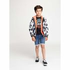 Boys Black & White Reversible Windbreaker Jacket, 1, hi-res