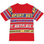 تيشيرت بالشعار باللون الاحمر للاولاد, 1, hi-res