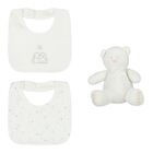 White Bib Gift Set, 3, hi-res