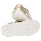 Girls Gold & Beige Star Trainers, 1, hi-res