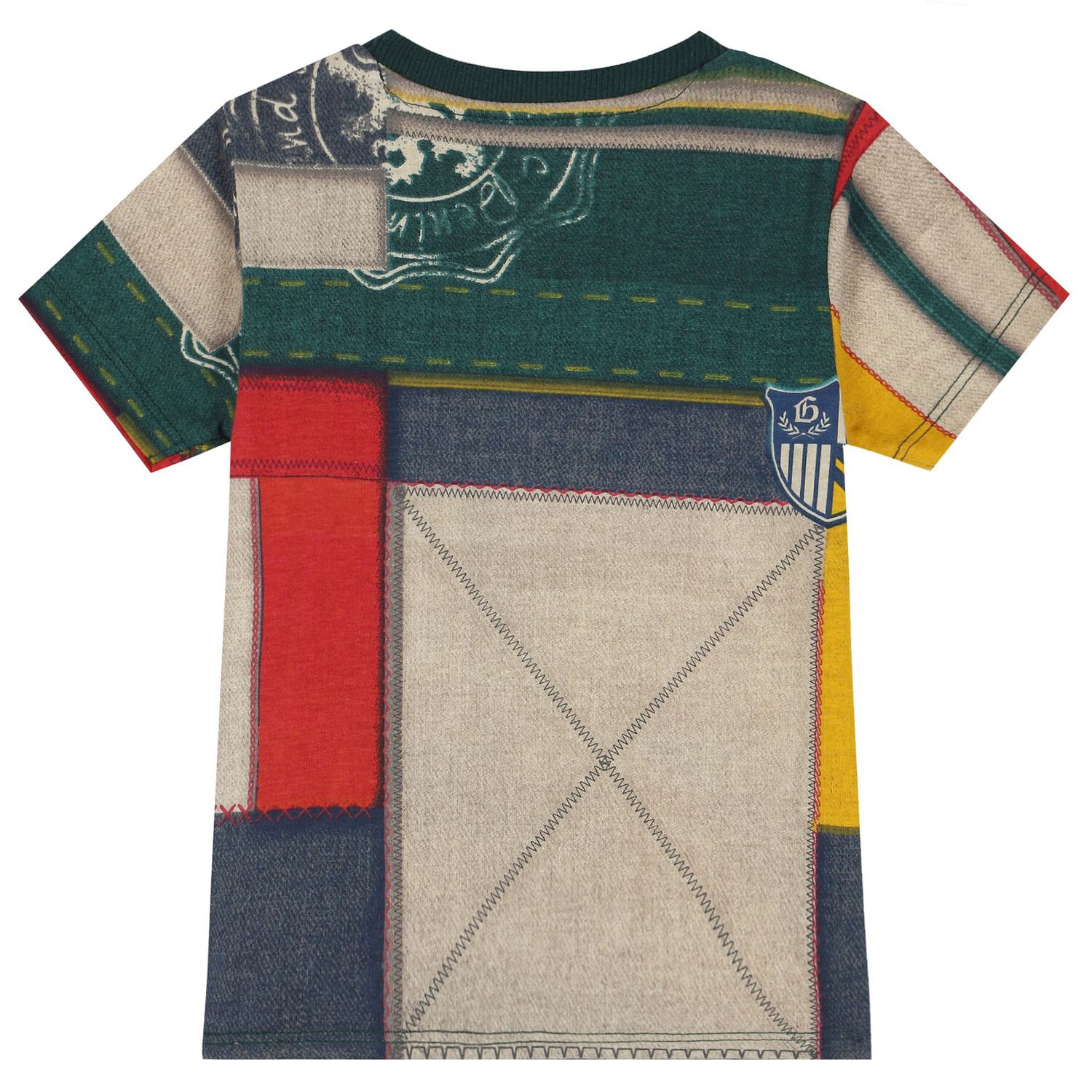 طقم شورت أولاد بالشعار متعدد الألوان, 2, hi-res