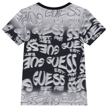 Boys Black & Grey Logo T-Shirt