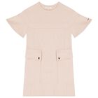 Girls Pink Logo Dress, 1, hi-res
