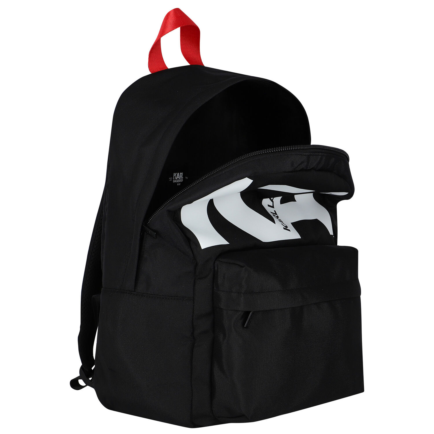 Boys Black Logo Backpack, 1, hi-res