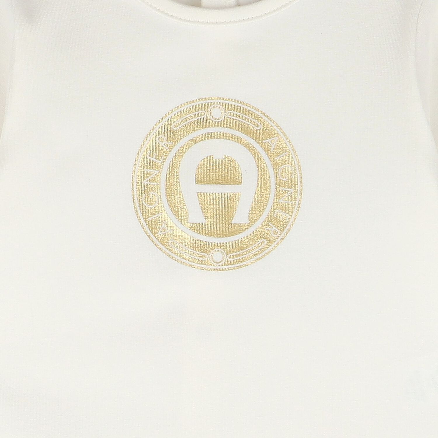 Ivory & Gold Logo Babygrow, 1, hi-res