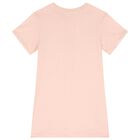 فستان بنات بالشعار باللون الوردي, 1, hi-res