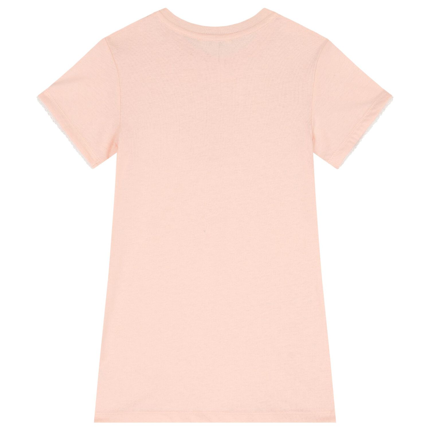 فستان بنات بالشعار باللون الوردي, 1, hi-res