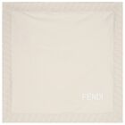 Beige Logo Baby Blanket, 3, hi-res