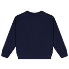 Girls Navy Blue Logo Sweatshirt, 1, hi-res