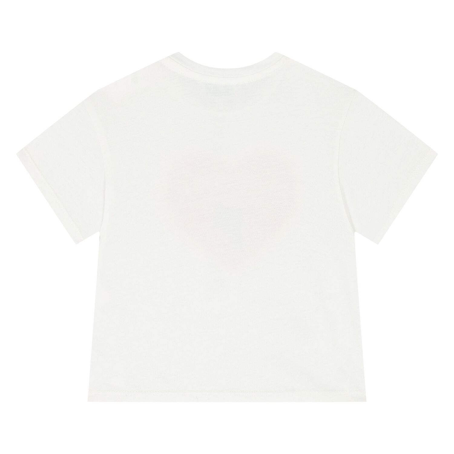 طقم شورت بشعار باللونين الأبيض والأحمر للفتيات الصغيرات, 1, hi-res