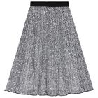 تنورة بنات شيفون باللون الأبيض والأسود , 1, hi-res