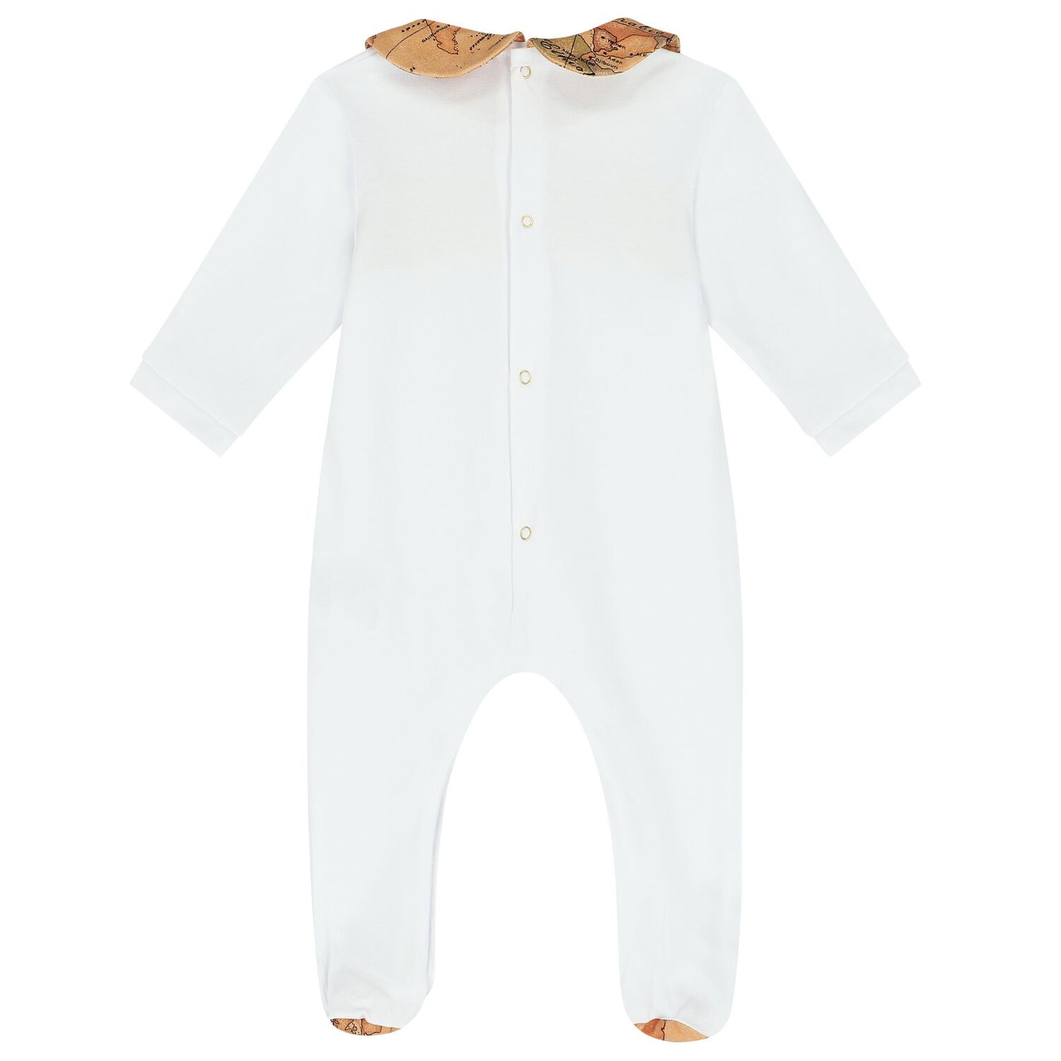 White & Beige Logo Babygrow Set, 1, hi-res image number null
