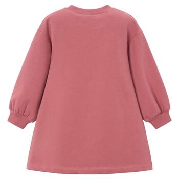 Girls Pink Printed Dress