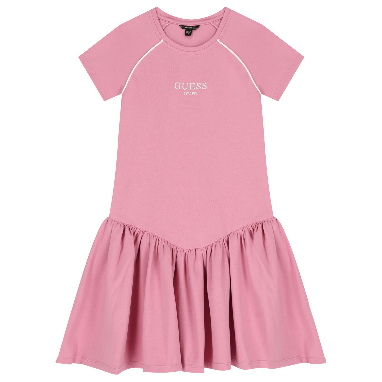 Girls Pink Logo Dress, 1, hi-res
