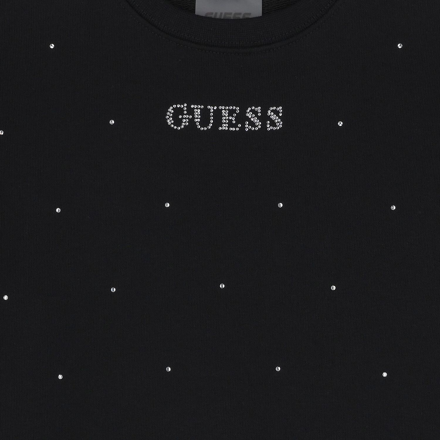 سويت شيرت بنات مزين بالشعار باللون الأسود, 2, hi-res image number null