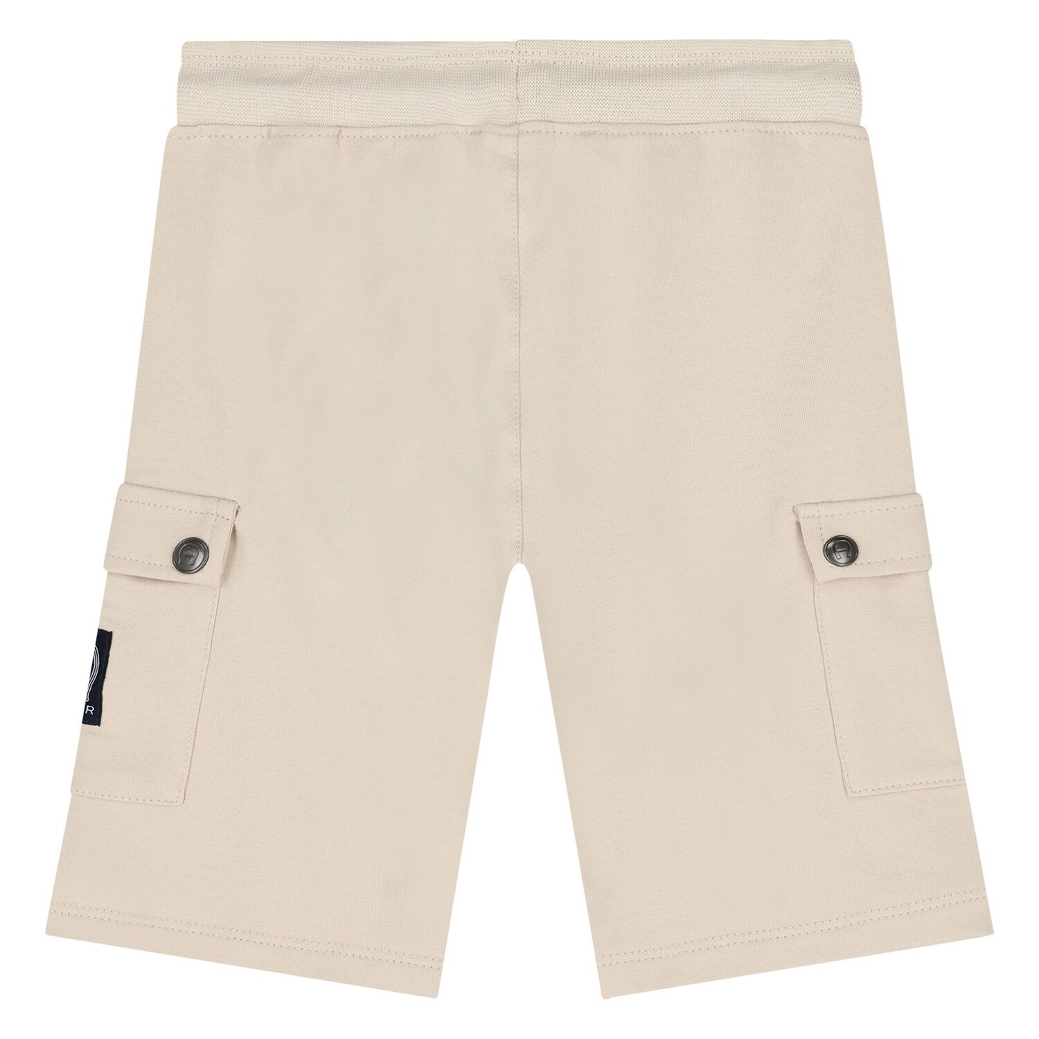 Younger Boys Beige Logo Shorts, 1, hi-res