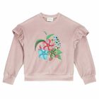 Girls Pink Velour Trcksuit, 1, hi-res