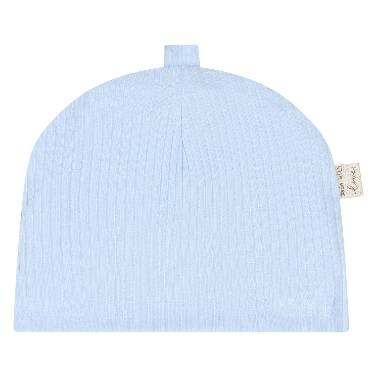 طقم هدايا بدلة أطفال وقبعة بطبعه  دب باللون العاجي والأزرق, 3, hi-res