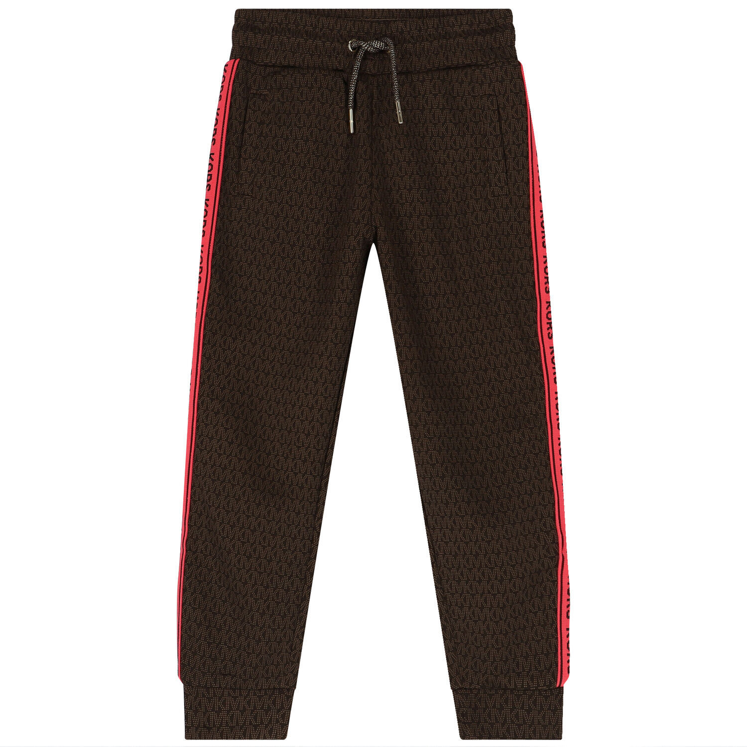 بنطلون رياضى بنات بالشعار باللون البنى, 1, hi-res