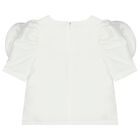 Girls White & Green Floral Skirt Set, 1, hi-res