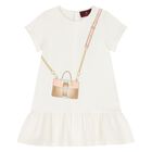 Younger Girls Ivory Crossbody Bag Dress, 1, hi-res