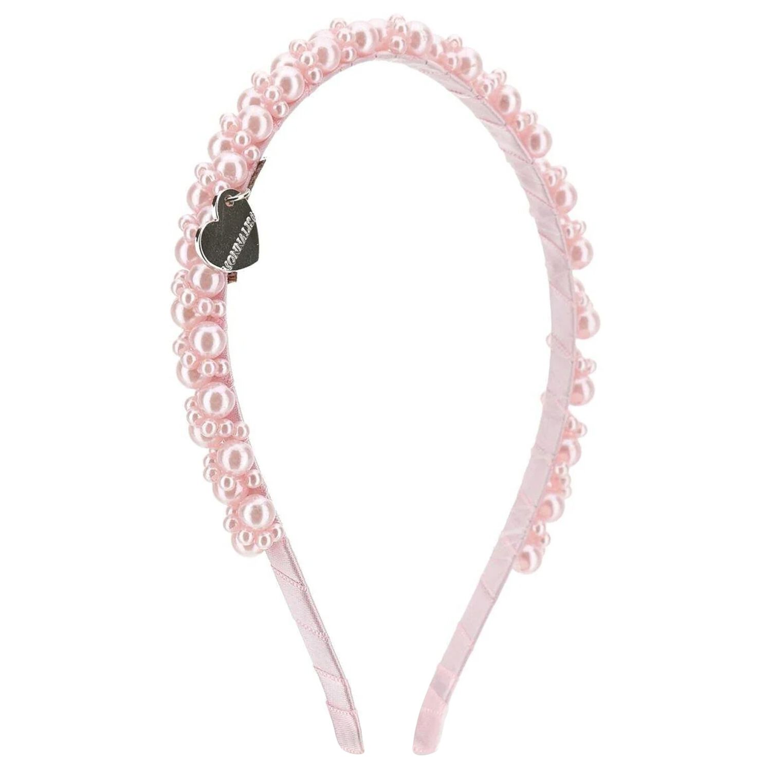 Girls Pink Embellished Pearl Headband, 2, hi-res