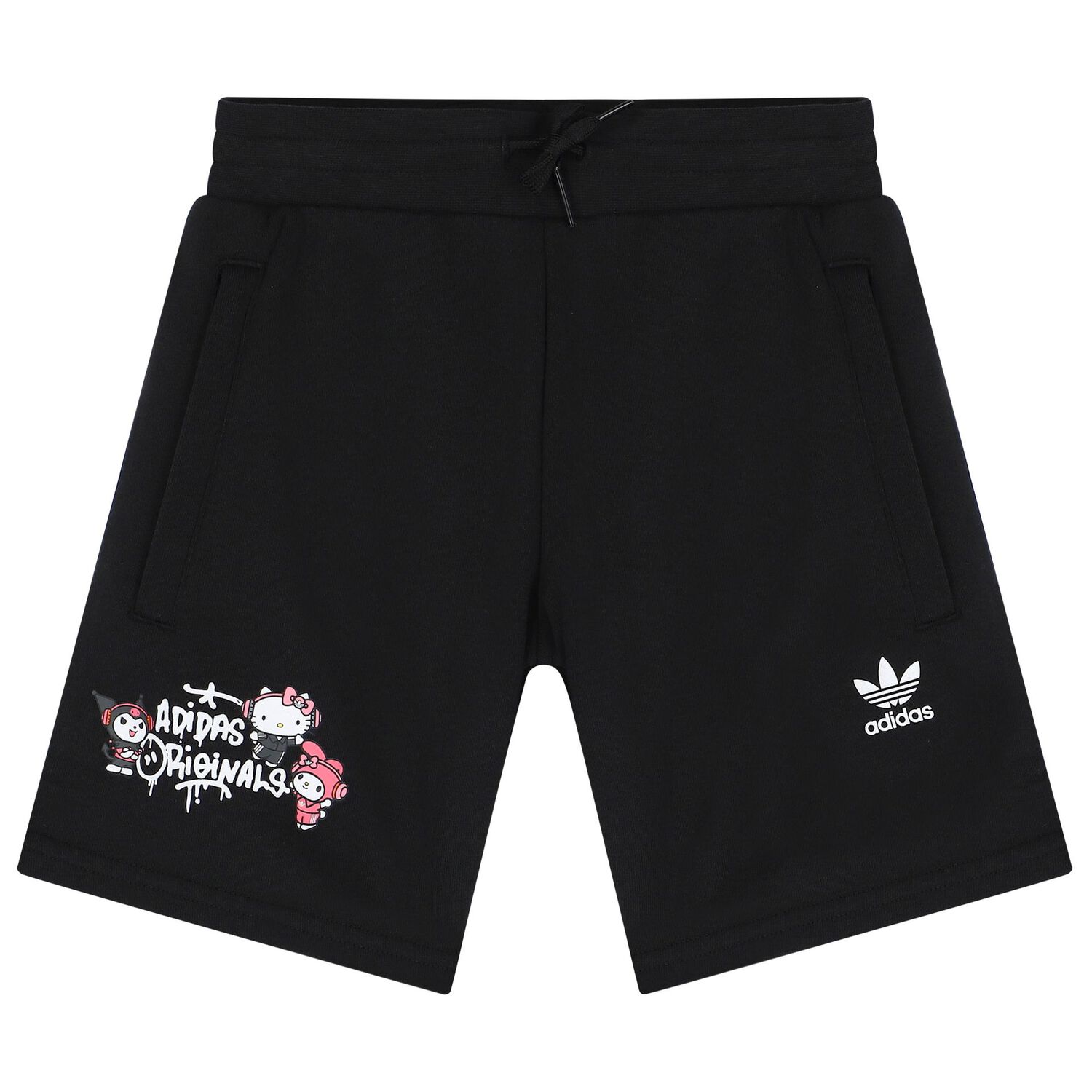 طقم بنات شورت هالو كيتي باللون الأسود, 1, hi-res