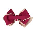 Girls Burgundy Bow Hairclip, 2, hi-res