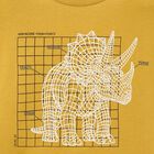 Boys Yellow Dinosaur Long Sleeve Top, 2, hi-res