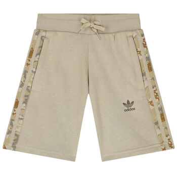 Boys Beige Logo Shorts
