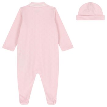 Baby Girls Pink GG Logo Babygrow Gift Set